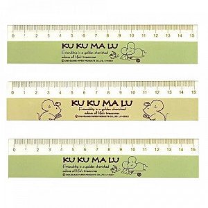 KUKU MALU Ruler 15 cm Plastic 3 Pieces