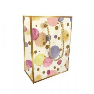 Paper Gift Bag 23x17.5x9.5 cm Colored Circles