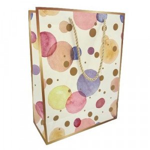 Paper Gift Bag 32x25x11 cm Colored Circles