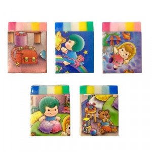 Cartoon Character Erasers, 5 Colorful Pieces