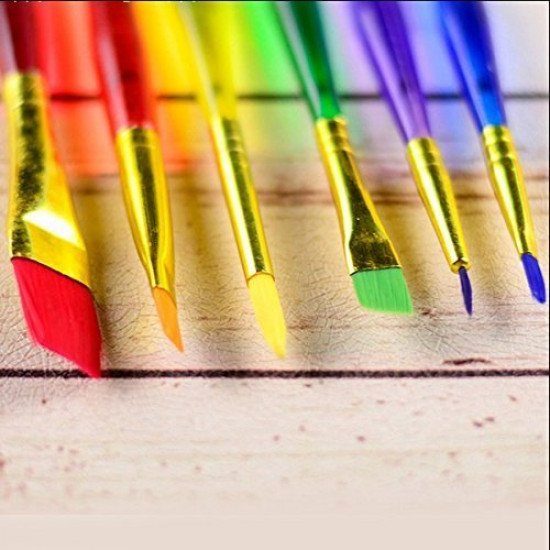فرش رسم 6 مقاسات متنوعة بلاستيك ملونة فرش رسم 6 مقاسات متنوعة بلاستيك ملونة