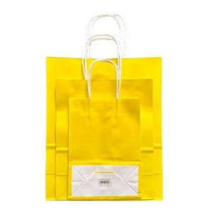 Yellow Paper Gift Bag, Several Sizes