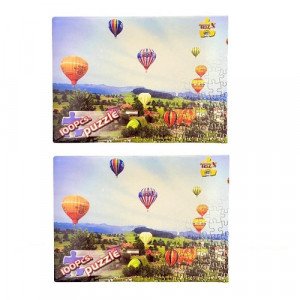 Medium Puzzle Box of 100 Pcs Air Balloon Two Pieces