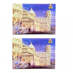 Medium Puzzle Box of 100 Pcs Tourist Attractions Two Pieces