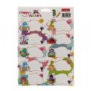 School Labels TANEX 10 Pcs Dinosaurs carton 