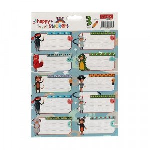 School Labels TANEX 10 Pcs Costumes carton 
