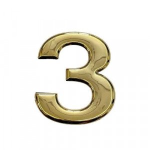 Gold Number Stickers, Size 10 cm, Number 3