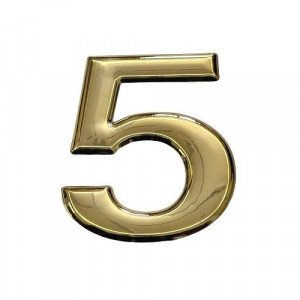 Gold Number Stickers, Size 10 cm, Number 5