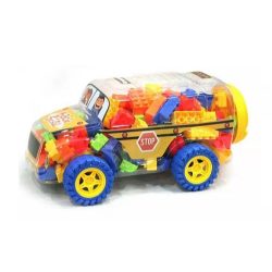 Plastic Building Blocks School Bus Shape