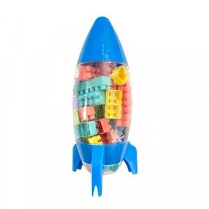 Plastic Building Blocks Rocket Shape