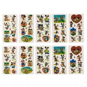 A set of Minnie and Mickey Mouse Stickers, 10 Pieces