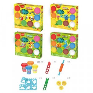 Clay set, 8 colors, 20 pieces, in various shapes KEYROAD
