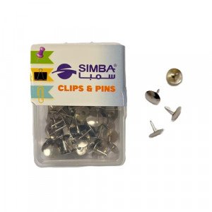 Round Push Pins SIMBA Silver