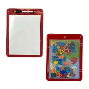 Magnetic Children's Whiteboard With Letters and Numbers and a Back Cover 31 x 21 cm With a Pen
