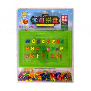 Perforated Children's Board With English Letters 28x20 cm Plastic