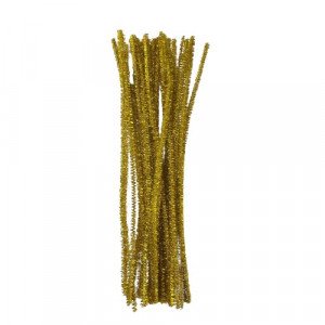 Chenille Stems For Arts and Crafts Gold Shiny