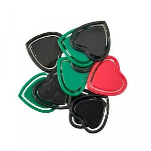 Plastic Paper Clips Colorful Hearts ARK