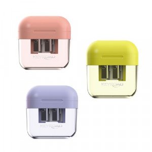 Oval Sharpener with 2 Holes KEYROAD Pastel Colors