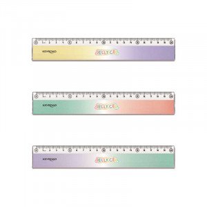 Ruler 20cm KEROAD Plastic Jelly Gel Pastel Colors