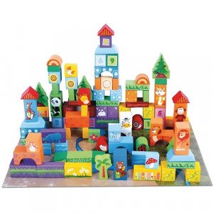 Wooden Children's Toy Cute Animals Blocks