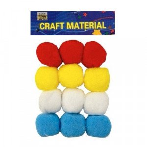 Large Colored Cotton Ball, Basic Colors