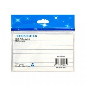Stick Notes White lined 76x127 mm