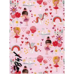 Children's Gift Wrapping Paper 2m x 70cm Girls Yellow