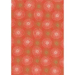 Kraft Gift Wrapping Paper 2m x 70cm Circles Red