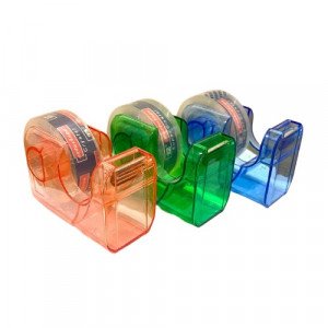 Tape Cutter Transparent Plastic Several Colors