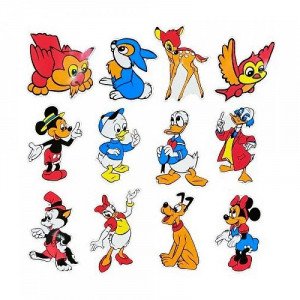 Set of Mickey and Duck Stickers, 72 Pieces