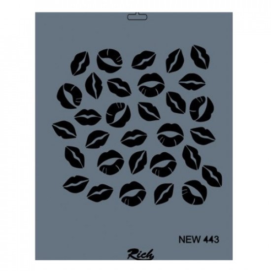 استنسل للأعمال الفنية  25×35سم ريتش 443