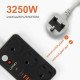 توصيلة كهربائية LDNIO SK3469 PD20W 5M مقاومة للحريق بثلاثة مقابس و 3 منافذ USB