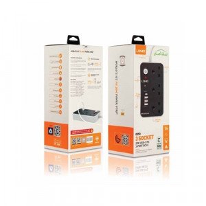 LDNIO SK3469 PD20W 5M Fire Resistant Power Strip with 3 Sockets and 3 USB Ports