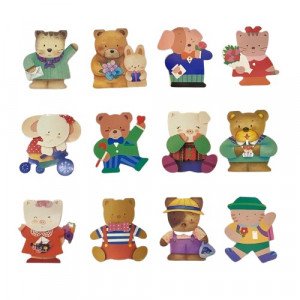 Greeting Card Set Animal Shape 60 Pieces