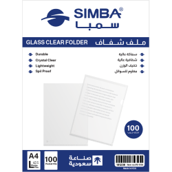 Document Cover L Shape Clear Transparent 100 Pcs SIMBA