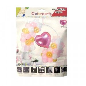 67pcs Balloon Set with Circle Stand Pink