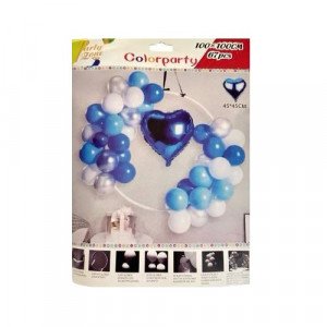 67pcs Balloon Set with Circle Stand Blue