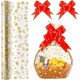 لفة سلوفان شفاف نجوم ذهبية 36.5 متر × 70 سم