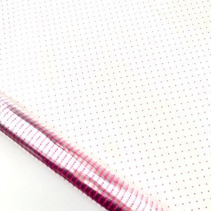Small Pink Stars Clear Cellophane Roll 36.5m x 70cm