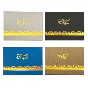 Thick Certificate Cover, Gold Embossed, Multi-Color