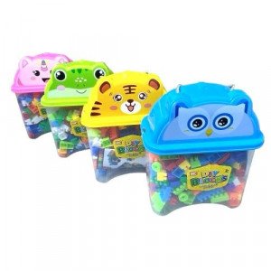 220-Piece Plastic Building Blocks in Animal Shapes