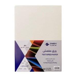   Paper For Card and Certification Beige White Color A4 SIMBA 210 gm 25 Papers