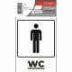 لوحة ارشادية ورق لاصق تانكس WC رجال ابيض قطعتين