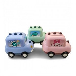 Children's Piggy Bank with Number Lock, Car Shape, Several Colors