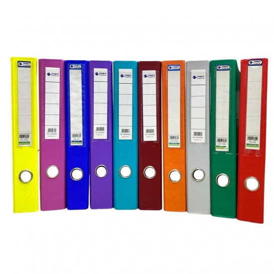ملف افرنجي بلاستك A4 سمبا حلقتين عرض 5سم وردي