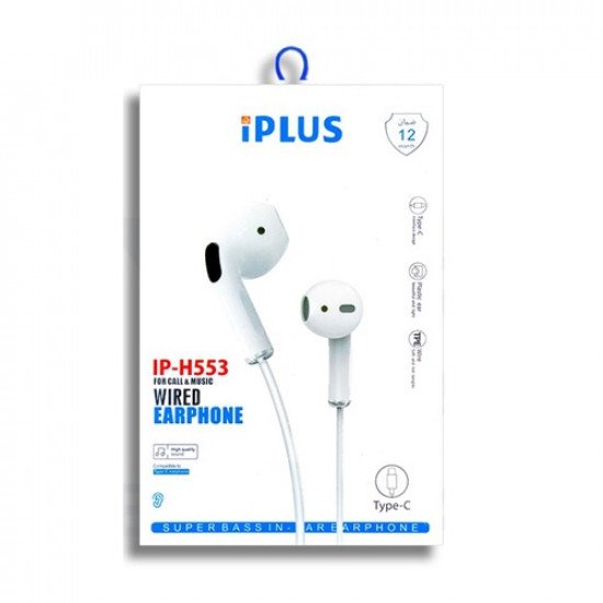 سماعات أذن سلكيه مدخل تايب سي IPLUS
