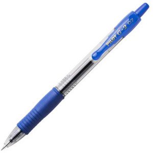 Pilot G2 Retractable Roller Ball Pen, 0.7 mm, Blue