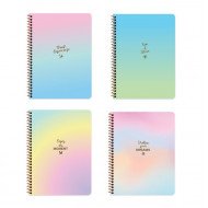 دفتر سلك كاسكن انجليزي 100 ورقة A4 مموج قوس قزح دفتر سلك كاسكن انجليزي 100 ورقة A4 مموج قوس قزح