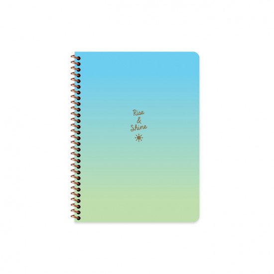دفتر سلك كاسكن انجليزي 100 ورقة A4 مموج قوس قزح