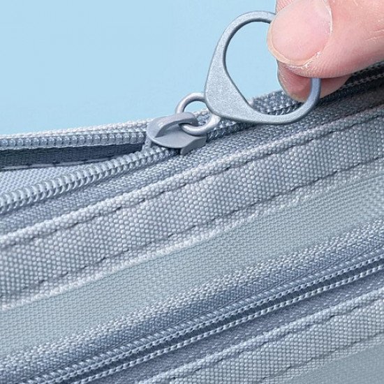 مقلمية بسحاب شبك شفاف ناعم 22×5×5 سم عدة الوان